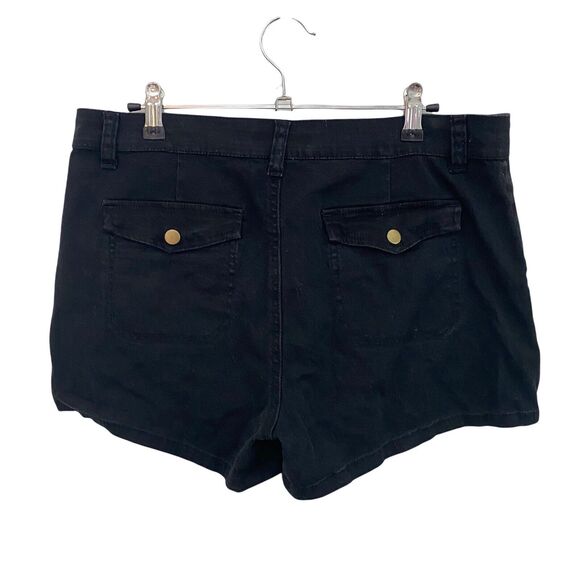 ModCloth 12 Shorts Black Solid Cargo Pockets Casual Basic - Picture 4 of 8